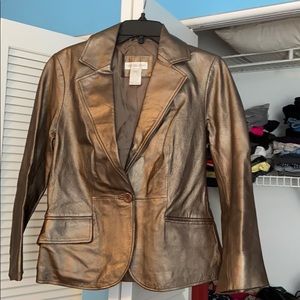 Jacket bronze leather